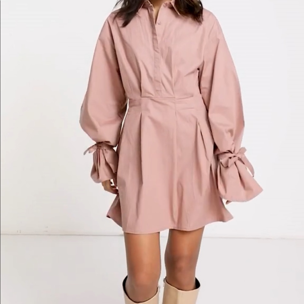 Misguided Dusty Pink Petite 4 Shirt Dress NWT